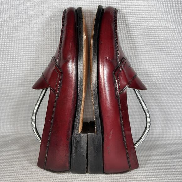 G.H. BASS & CO. Penny Loafers Men 11.5 Cordovan Made in USA Daniel Forbes Co. - Picture 6 of 14